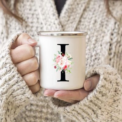 Blush Floral Monogram I 11oz Camp Mug Image 2