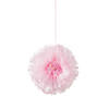 Blush Flower Hanging Tissue Paper Pom-Pom Decorations - 3 Pc. Image 4