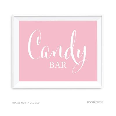 Blush Pink Candy Bar Sign 8.5x11 Image 1