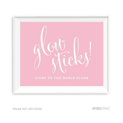 Blush Pink Glow Sticks Sign 8.5x11 Image 1