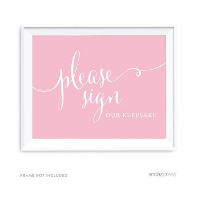 Blush Pink Keepsake Sign 8.5x11 Image 1