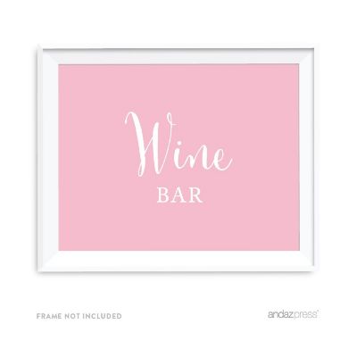 Blush Pink Wine Bar Sign 8.5x11 Image 1