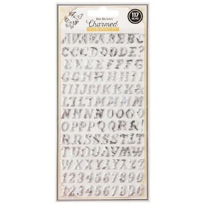 Bo Bunny Charmed Chronicles Puffy Stickers-Alphabet Image 1