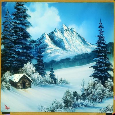 Bob Ross A Perfect Winter Day Nature Puzzle  1000 Piece Jigsaw Puzzle Image 1