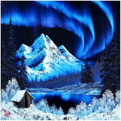 Bob Ross Northern Lights Aurora Borealis Puzzle  1000 Piece Jigsaw Puzzle Image 1
