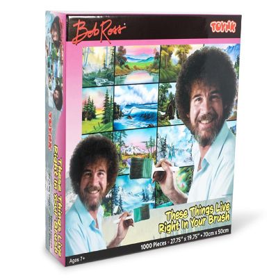 Bob Ross These Things Live Right In Your Brush 1000 Piece Jigsaw Puzzle Image 1