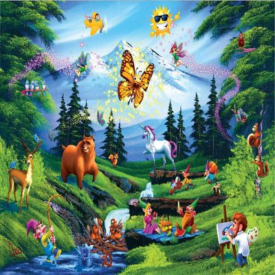 Bob Ross This Is Happy Place 1000 Piece Jigsaw Puzzle Image 1