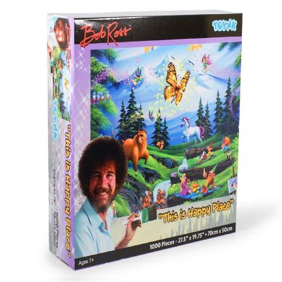 Bob Ross This Is Happy Place 1000 Piece Jigsaw Puzzle Image 1