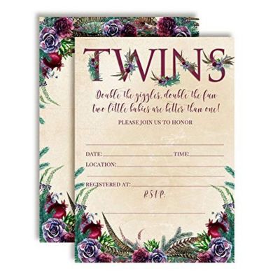 Boho Baby Shower Invitations 40pcs. by AmandaCreation Image 1