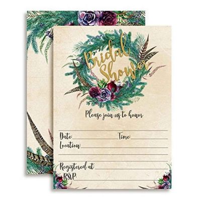 Boho Bridal Invitations 40pc. by AmandaCreation Image 1