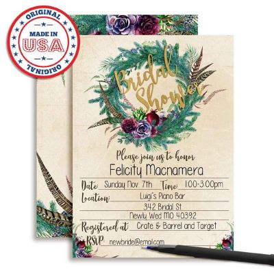 Boho Bridal Invitations 40pc. by AmandaCreation Image 1
