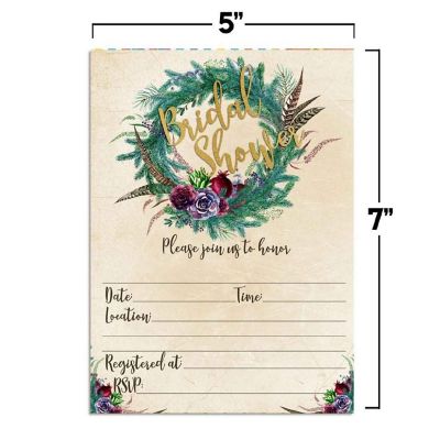 Boho Bridal Invitations 40pc. by AmandaCreation Image 3