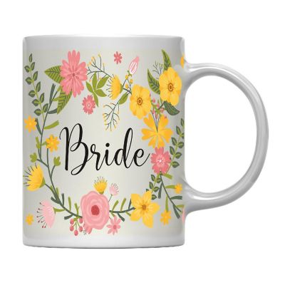Boho Floral Bride Ceramic Mug Image 2