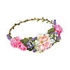 Boho Floral Crown with Lavender Accents Image 1