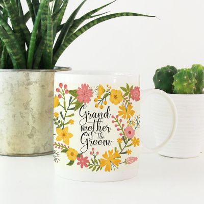 Boho Floral Grandma Groom Mug Image 1