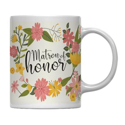 Boho Floral Matron Honor Mug Image 2