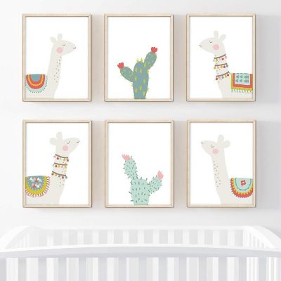 Boho Llama Cactus Graphic 6Pk 8.5x11in Image 1