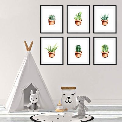 Boho Succulent Neutral Pot 6Pk 8.5x11in Image 3