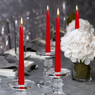 Bolsius 10" Unscented Taper Candles Decorative Colored Candle - Set Of - Red Image 2
