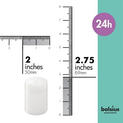 Bolsius Votive Candles 2" X 2.75" Unbreakable Clear Plastic Cups 20 Pack Image 1