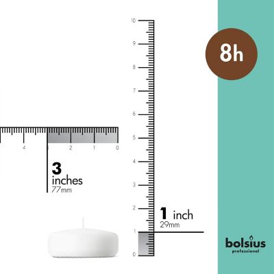 Bolsius White Unscented Floating Candle 3 Inch Wedding Centerpiece - Set Of 12 Image 1