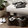 Bone Dry Gray Wash Hyacinth Bone Pet Basket Medium 21X13X8 Image 3