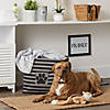Bone Dry Polyester Pet Bin Stripe With Paw Patch Black Rectangle Large Image 3