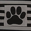 Bone Dry Polyester Pet Bin Stripe With Paw Patch Black Rectangle Large Image 4