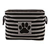 Bone Dry Polyester Pet Bin Stripe With Paw Patch Black Rectangle Small Image 4
