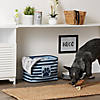 Bone Dry Polyester Pet Bin Stripe With Paw Patch Dark Navy Rectangle Medium Image 4