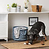 Bone Dry Polyester Pet Bin Stripe With Paw Patch Dark Navy Round Medium Image 3