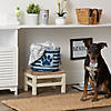 Bone Dry Polyester Pet Bin Stripe With Paw Patch Dark Navy Round Small Image 4