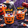 Boo Crew Cat-Shaped Disposable Paper Snack Cups - 12 Pc. Image 1