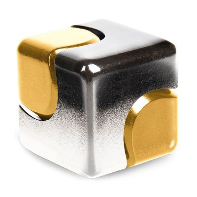 Bopster Fidget Spinner Cube  Silver &amp; Gold Image 1