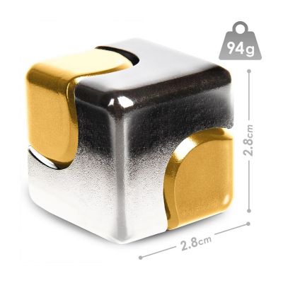 Bopster Fidget Spinner Cube  Silver &amp; Gold Image 2