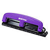 Bostitch EZ Squeeze 3-Hole Punch, 12 Sheets, Purple Image 1