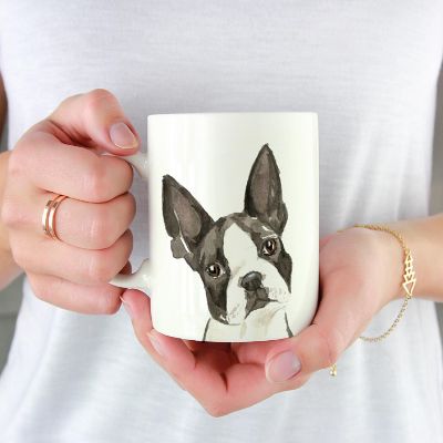 Boston Terrier Up Close Ceramic Mug Image 1