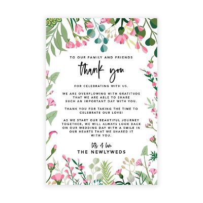 Botanical Leaves TY Card 4x6IN 56PC Image 1