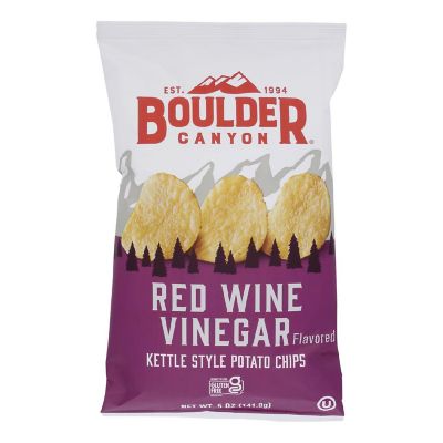 Boulder Canyon - Kettle Chips - Red Wine Vinegar - Case of 12 - 5 oz. Image 1