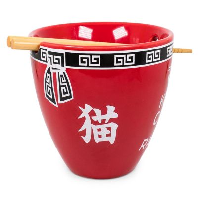 Bowl Bop Keep Calm And Ramen On Japanese Dinner Set  16-Ounce Bowl, Chopsticks Image 1