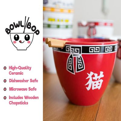 Bowl Bop Keep Calm And Ramen On Japanese Dinner Set  16-Ounce Bowl, Chopsticks Image 2