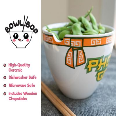 Bowl Bop Pho-Kin Good Japanese Dinnerware Set  16-Ounce Ramen Bowl, Chopsticks Image 2