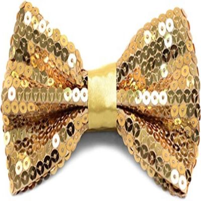 Boxed Gifts Gold 2.5 Mens Sparkle Bow Ties Image 1