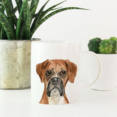 Boxer Up Close Ceramic Mug Image 1