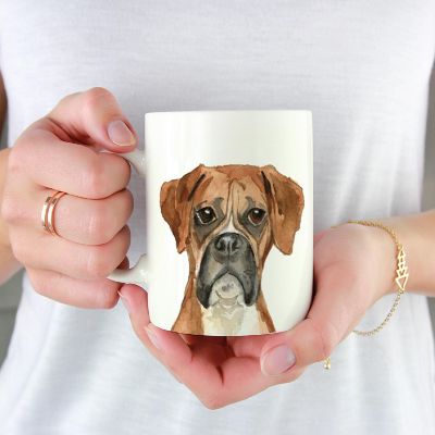 Boxer Up Close Ceramic Mug Image 2