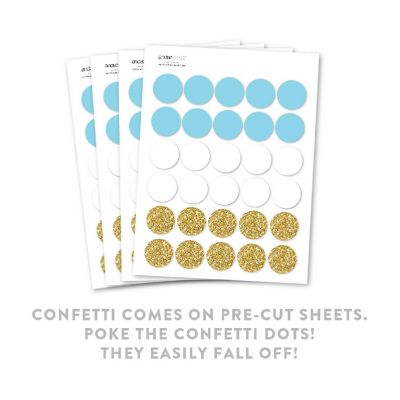 Boy 1st Blue Gold Confetti, 180-Pack Image 1