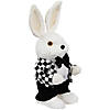 Boy Easter Rabbit Figurine in Checkered Jacket - 10&quot; Image 3