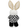 Boy Easter Rabbit Figurine in Checkered Jacket - 10&quot; Image 4