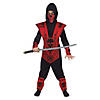 Boy&amp;#8217;s Red Ninja Halloween Costume - Medium Image 1