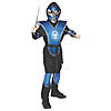 Boy's Blue Chrome Ninja Halloween Costume - Medium Image 1